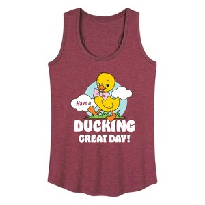 Women's - Instant Message - Ducking Great Day Graphic Racerback Tank - 1 of 4