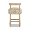 Jennifer Taylor Home Arden 27.5 Genuine Fur Counter Height Bar Stool, Natural Blonde Genuine Fur - 4 of 4