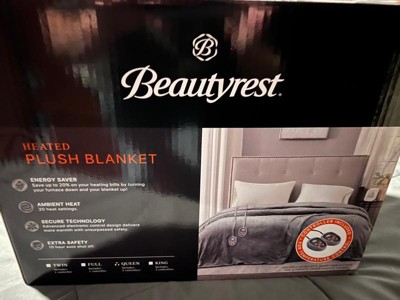 Plush Electric Heated Throw Blanket Beautyrest Target