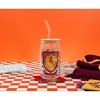 Silver Buffalo Harry Potter Gryffindor House Mascot Glass Tumbler With Bamboo Lid and Straw - 4 of 4
