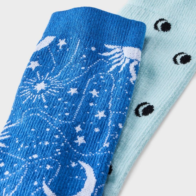 Men&#39;s Moon &#38; Stars Print Crew Socks 2pk - Original Use&#8482; 6-12, 2 of 4