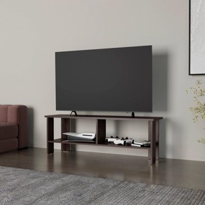 INFURNIC TV Stands and Consoles Stained Walnut TV Stand with Open Shelves for Storage and Display, Brown, 47.3"*12.2"*16.6" - 1 of 4