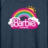 Women's - Barbie - Barbie Logo Rainbow Lightweight French Terry Wide Neck Long Sleeve Shirt - 2 of 4