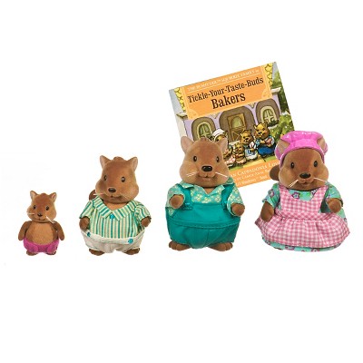 Li'l Woodzeez Miniature Animal Figurine Set - Bushytail Squirrel Family