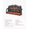 Angel Sar 25 Inch Electric Fireplace Log Heater, with Realistic Crackling Sound, Timer and Remote Control, 1500W Infrared Heating, Adjustable Flame - 3 of 4