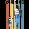 Women's Design By Humans Mother's Day Black Mom Queen Retro Stripes By duron4 Racerback Tank Top - 2 of 2