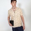Campus Sutra Men Men's Beige Embroidered Geometric-Lined Shirt - 2 of 4