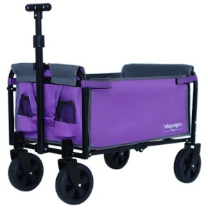 NAYSAYE Wagons Convertible Folding Camping Cart with Bench Seat and Storage for Outdoor Adventures, Purple, 29.5"*17.9"*38.6" - 1 of 4