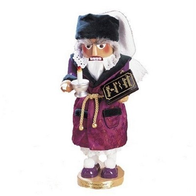 Steinbach Wooden Limited Edition Christmas Carol Nutcracker Series, Ebenezer Scrooge in Nightclothes, 17"
