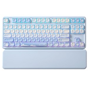 MaseiKar B87 Wireless Mechanical Keyboard,QMK/VIA Programmable,TKL Layout 87 Keys,BT/2.4G/USB-C,Hot Swap Gasket Mount RGB Backlit - 1 of 4