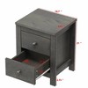 Bella Depot 16.7'' Farmhouse Wooden Nightstand Set of 2 Side Table with Storage Cabinet for Bedroom - 3 of 4