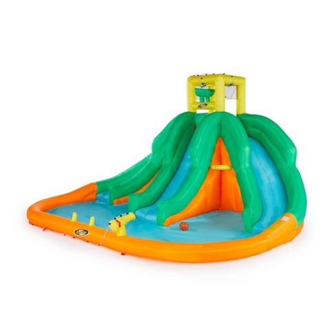 Kahuna mega blast inflatable backyard kiddie pool and 2024 slide water park