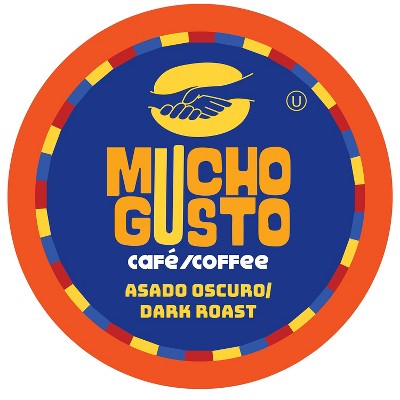 Mucho Gusto Dark Roast Coffee Flavored Pods,Compatible Keurig 2.0 Brewers,40 Ct