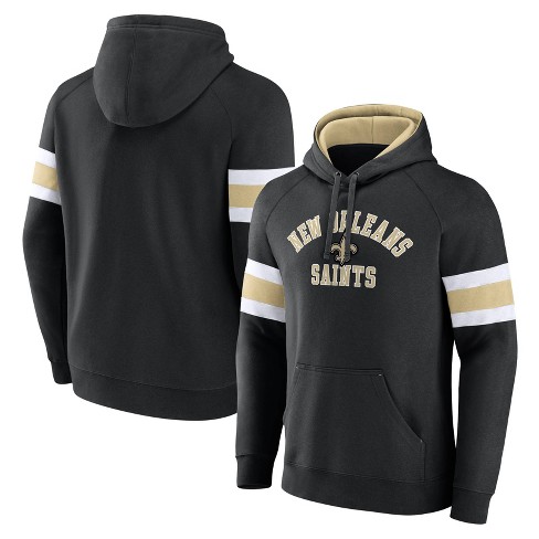 NFL New Orleans Saints Men's Gray Full Back Run Long Sleeve Lightweight  Hooded Sweatshirt - L