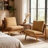 Scott Living Vista Accent Chair Mocha with Natural Wood Frame, Set of 2 - 2 of 4