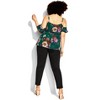 Women's Plus Size Sophia Top - marine floral | CITY CHIC - 3 of 4
