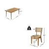 Outdoor Rustic Style 7 PCS Dining Set, Plastic Rattan Weaving Chairs and Dining Table, Dining Chairs with Acacia Wood Frame-Coolbibila - 4 of 4