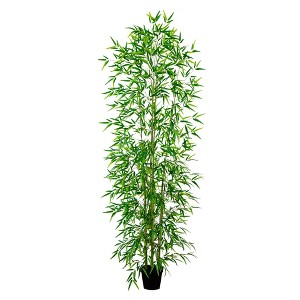 Nearly Natural 9-ft Artificial Green Bamboo Tree - 1 of 4