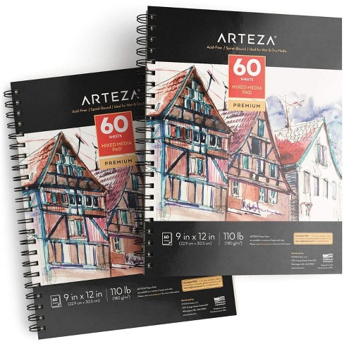  ARTEZA Drawing Pad 18 x 24 Inches, Pack of 2, Spiral