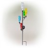37" Glass/Iron Solar Bottle Tree Stake - Alpine Corporation: LED Light Decor, Outdoor Ambiance, Garden Pathway Accent - 4 of 4
