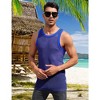 Men's Mesh Tank Top Fishnet Fitted Sleeveless Muscle Round Neck Top - 3 of 4