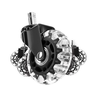 Lifelong Office Chair Caster Wheels for Hardwood Floors and Carpet, Heavy Duty, Universal Fit