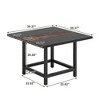 NicBex 39.37" Square Dining Table Modern Center Table with Wood Tabletop for Living Room & Office - 3 of 4