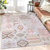 Vintage Area Rug Bohemian Washable Rug Soft Low Pile Rugs for Living Room Bedroom Dining Room - 3 of 4