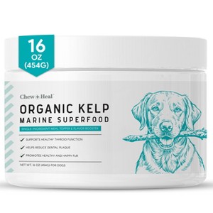 Chew + Heal Organic Kelp Marine Superfood Granules Dental Supplement for Dogs, 16-oz jar - 1 of 4