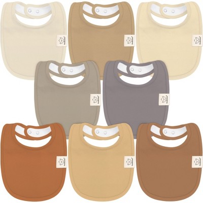 KeaBabies 8pk Organic Baby Bibs for Boy, Baby Drool Bib for Baby Boys and Girls, Newborn Teething Bibs