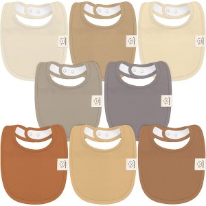 KeaBabies 8pk Organic Baby Bibs for Boy, Baby Drool Bib for Baby Boys and Girls, Newborn Teething Bibs - 1 of 4