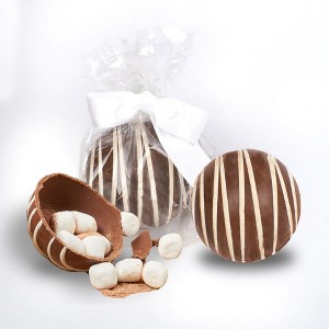 6 Pcs Hot Chocolate Bombs Bulk - Milk Chocolate - Individually Wrapped Christmas Holiday Party Favors (6 Pack) - 1 of 4