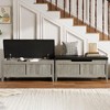 Storage Chest, Storage Trunk with Cushion Seat, 2 Safety Hinges, Storage Bench, Wooden Storage Organizer, Shoe Bench  Easy Assembly - 2 of 4