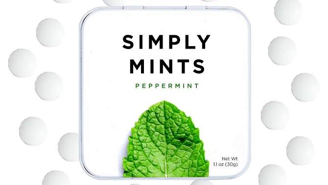 Simply Gum Peppermint Natural Mints - 1.1oz, 2 of 6, play video