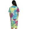Just Love Womens Nightgown - Short Sleeve Henley Oversized Sleepwear Gown - 3 of 3