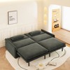 GDFStudio Melina Modern 81.1'' Chenille Upholstered 4-Seat Convertible Storage Sofa Bed with 2 Pillows - 2 of 4
