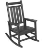 Patio Rocking Chairs With Side Table,3-Piece Chaise Rocking Chair Set,Patio Rocking Chairs With Wood-Texture -Maison Boucle - 2 of 4