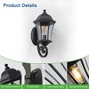 2pcs Outdoor Wall Lights, Patio Waterproof Lanterns, Retro Wall Mounted Lamps Exterior Wall Metal Light Fixture With Glass Shade For Porch Garden Yard - 2 of 4