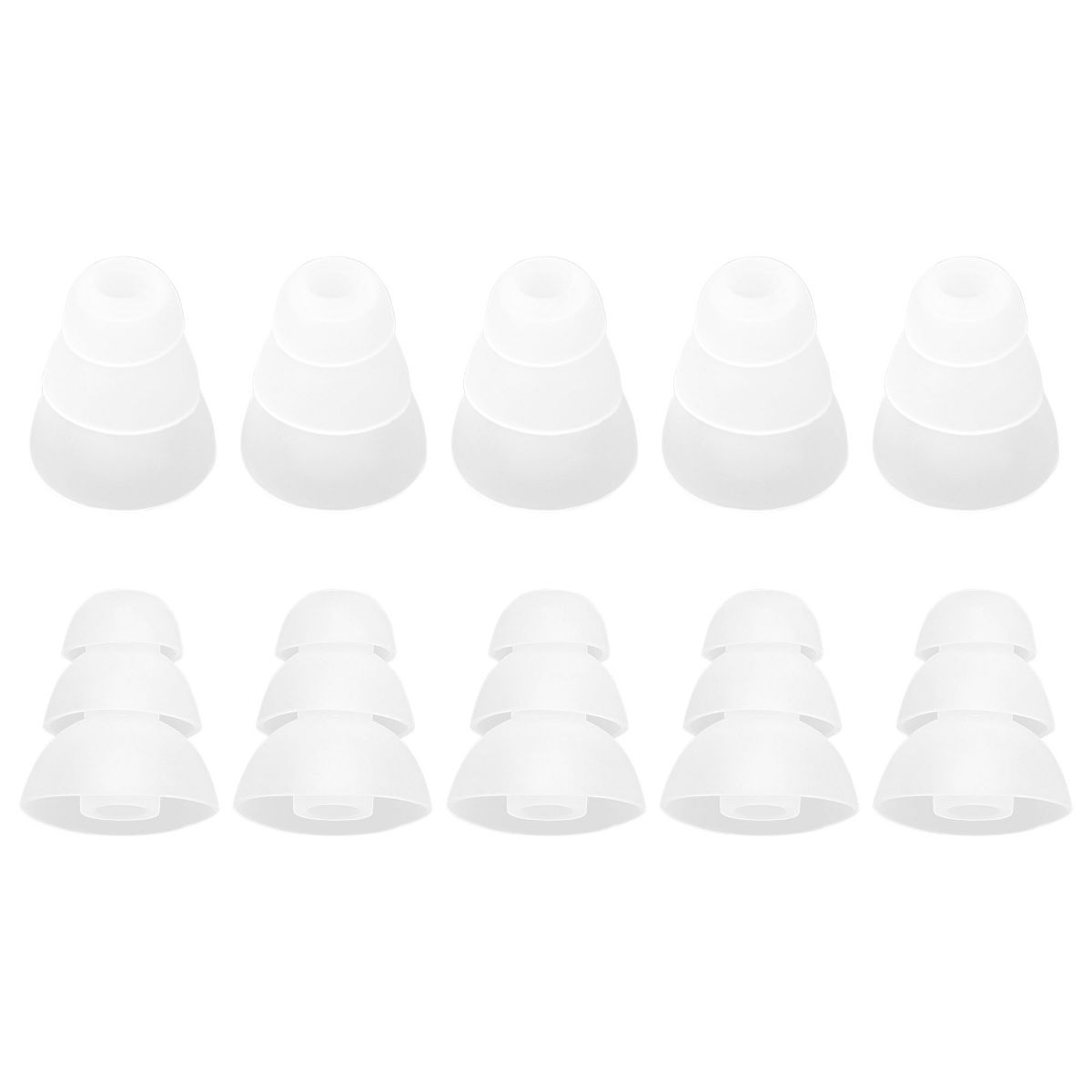 Unique Bargains Soft Silicone Versatile Compatibility Three Flange Design Noise Reduction Earbud 10 Pcs