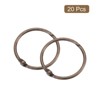 Unique Bargains Carbon Steel Loose Leaf Binder Snap Shower Curtain Rings 20 Pcs - 3 of 4
