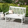 Tangkula 2-Person Outdoor Garden Park Bench All-Weather HDPE Patio Loveseat Chair with Cozy Backrest Ergonomic Loveseat Bench White - 4 of 4