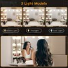 Adult Dressing Table, Wooden Makeup Vanity Desk, Corner Dressing Table with Mirror, Light, Drawers, Shelves, for Bedroom, Living Room - 3 of 4