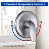 WOWOW Single Handle 5-Spray Tub and Shower Faucet 1.8 GPM with High Pressure Showerhead (Valve Included) - 4 of 4