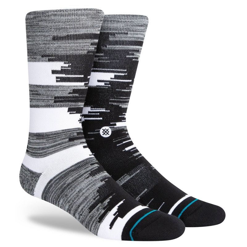 STANCE x WADE Seared Striped Crew Casual Socks - Black, 1 of 7