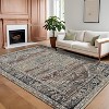 Vintage Area Rug – Stain-Resistant Non-Shedding Non-Slip Soft Carpet for Bedroom Dining Room Home Office Low Pile. - 2 of 4