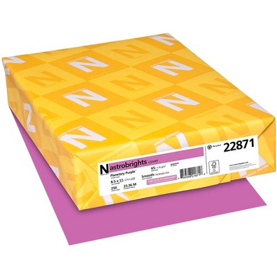 Astrobrights Card Stock, 8-1/2 x 11 Inches, 65 lbs, Planetary Purple, Pack of 250