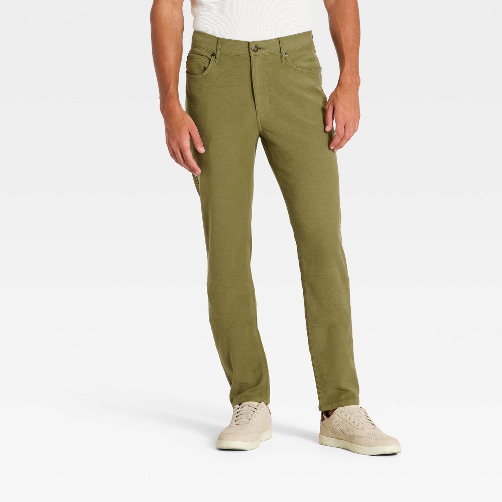 Men’s Stretch Terry 5-Pocket Pants - Goodfellow & Co™ Green 32x32