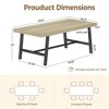 71″ Modern Farmhouse Rectangular Dining Table for 6–10, 1.2″ Thick MDF with Reinforced Edges & Adjustable Metal Feet - 2 of 4