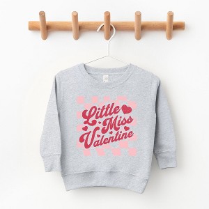 The Juniper Shop Checkered Little Miss Valentine Toddler Graphic Sweatshirt - 1 of 2