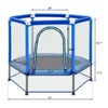 SEVOBAL Trampolines 55" Toddlers Trampoline with Safety Enclosure Net and Balls, Indoor Outdoor Mini Trampoline for Kids, Blue, 55"*55"*43" - 3 of 4